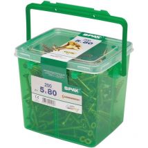 Spax - Yellox Wood Screws, 5.0X80MM (Tub-200)
