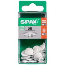 Spax - Abdeckkappen weiß zum stecken - 25 Stk. Abdeckkappen