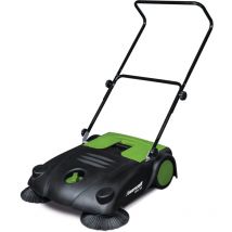 Spazzatrice manuale Cleancraft HKM 700 con due spazzole laterali, larghezza di lavoro 70 cm, contenitore per spazzamento 20 l, regolabile in altezza