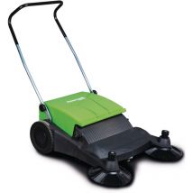Cleancraft - Spazzatrice manuale Stuermer hkm 800 (due spazzole laterali, larghezza 800 mm, azionamento manuale, contenitore per rifiuti da 40 l)