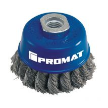 Spazzola a tazza D.80mm spessore filo 0,5mm va 8500min-¹ promat