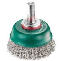 Spazzola a tazza fili in acciaio inox per trapano - ø mm.75 codolo mm.6 3 pezzi Excel