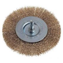 Spazzola acciaio circolare + gambo pg 475.00 mm 100 g.mm 6x25 (5 pezzi) Poggi