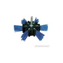 Spazzola ad alette in nylon fina e grossa ideale per sbavature Offerta 3pezzi-100 mm fine - Silverline