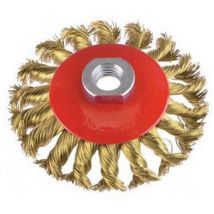 Spazzola acciaio ritorto conica + filetto pg • 468.35 mm 120 F.M14