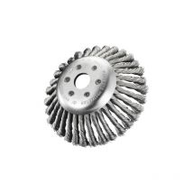 Spazzola conica per decespugliatore con fili in acciaio d.170 mm completa di adattatori