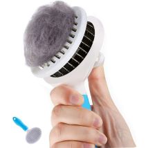 Spazzola Per La Toelettatura Di Cani E Gatti A Pelo Lungo, Spazzola Autopulente Con Rimozione Del Pelo Con Un Solo Clic (blu)