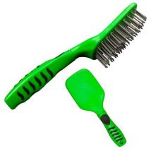 Spazzola per coda e criniera con manico ergonomico - Turchese