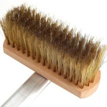 Holzofenbürste, Besen mit drehbarem Messingkopf -Kopf 27 x 7 cm