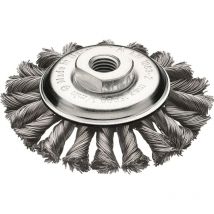 Spazzola smussata D.115mm M14 spessore filo 0,5mm filo acciaio 12mm 15000min-¹ lessmann
