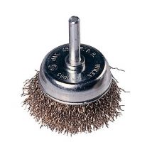 Spazzola a Tazza per Trapano Filo acciao 0,3mm 75X15 mm Gambo 6 mm Maurer