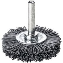 Spazzola tonda D.50mm gambo 6mm setole abrasive SiC K.120 10mm 15000min-¹ lessmann