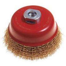 Spazzola a tazza fili acciaio per smerigliatrice - ø mm.120 foro filettato14 ma PG 485.60