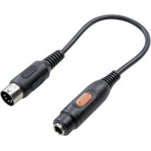 Speaka Professional - SP-7870312 Attacco din / Jack Audio Adattatore [1x Spina din 5 poli - 1x Presa jack da 6.3 mm] Nero