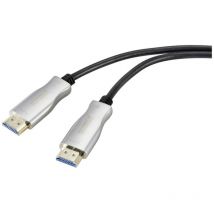 Câble de raccordement SpeaKa Professional HDMI Fiche mâle HDMI-A, Fiche mâle HDMI-A 30.00 m noir SP-9019352 4K UHD, bli