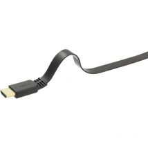 Speaka Professional - Câble de raccordement hdmi Fiche mâle hdmi-a, Fiche mâle hdmi-a 2.00 m noir SP-9075620 4K uhd, cana