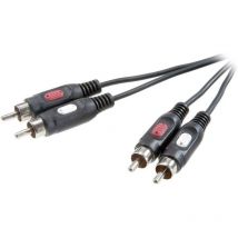 SP-7869764 rca Audio Cavo [2x Spina rca - 2x Spina rca] 1.50 m Nero - Speaka Professional