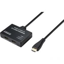 Speaka Professional - SP-9443508 1+2 ports Répartiteur hdmi noir Y876442
