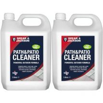 Spear&jackson - Path Patio and Decking Cleaner 2 x 5 Litres Concentrate - Green Algae and Mould Remover