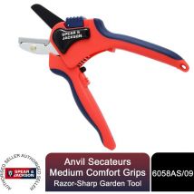 Spear&jackson - Anvil Secateurs, Medium Comfort Grips, Razorsharp Garden Tool