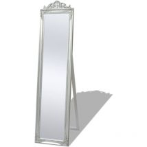 Bonnevie - Specchi da terra Specchio a Pavimento - in Stile Barocco 160x40 cm Argento