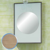 Idralite - Specchiera 60x90 bordo rovere chiaro Tolosa 1