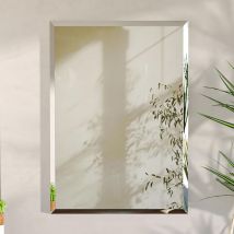 Luvodi - Specchio Bagno da Parete ingresso Rettangolare 40x50cm Semplice Stile Moderno Argento hd Vetro