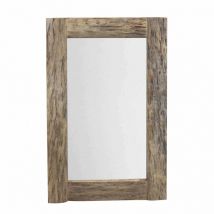 Magazzini Cosma - Specchio alto 110x70 cm da parete con cornice in legno lavorato effetto antico Vannos
