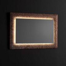 Spiegel Mit Bronzefarbenem Glasperlenrahmen Und Integrierten Leds 90X62