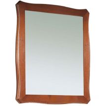 Specchio con cornice in legno sagomata Colori Legno: Noce - Noce