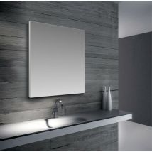 San Marco - Specchio bagno con telaio rivestito alluminio satinato 60x72 cm Senza accensione a sfioro senza antifog Specchio senza luce