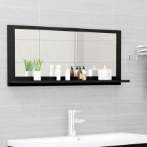Kalisse - Furniture Limited - Specchio da Bagno Nero 90x10,5x37 cm in Legno