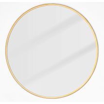 Specchio Da Parete Rotondo Dorato Ineasicer, Specchio Da Toeletta, 60 Cm (24 Pollici), Specchio Opaco Rustico Per Bagno, Ingresso, Sala Da Pranzo E 
