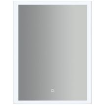 TACOSHOP – Specchio rettangolare illuminato LED Adriano 60x80 cm – Accensione touch screen, Striscia LED 6500K – Certificazione CE