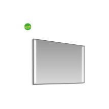 Mobo - Specchio 70x90cm Cornice Nera 2 Fasce Led