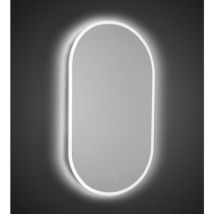 Bricoshop24 - Specchio Ovale Retroilluminato a Led 63x110 cm per Bagno Reversibile