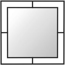 Effezeta Italia - Specchio quadrato Corner con doppia cornice in metallo nero