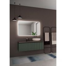 Mice Collection - Specchio con Applique led per Bagno Spogliatoio Retroilluminato, Luce Fredda, con Doppio Sensore, Antiappannamento e On/Off