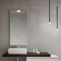 Liberoshopping - Specchio rettangolare 52 cm con lampada led a filo muro