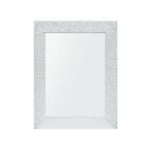 Toscohome - Specchio rettangolare 60x80 cm con cornice bianco lucido - ART9