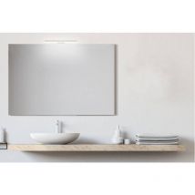 San Marco - Specchio rettangolare senza cornice da 100x70 cm con lampada premium