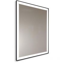 Smmo - Specchio sabbiato su misura retroilluminato con bordo perimetrale nero fino a 80 cm fino a 100 cm fino a 80 cm fino a 100 cm