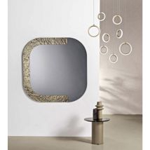Capodarte - Specchio sagomato con cornice in vetro volta Bronzo