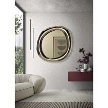 Capodarte - Specchio sagomato move 72X80 cm con cornice curva Bronzo