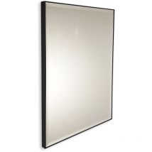 Smmo - Specchio su misura con cornice nera e perimetro a bordi bisellati fino a 110 cm fino a 80 cm fino a 110 cm fino a 80 cm