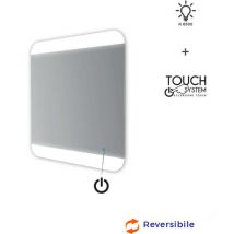Tacoshop - Specchio touch led bordi satinati 70X65 retroilluminato