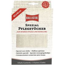 Ballistol – 23768 – Panni per la pulizia 3 pezzi – 42x42 cm, 40% cotone, 30% bambù, 30% poliestere – Beige chiaro