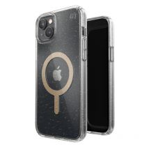 Presidio Perfect-Clear with Glitter + MagSafe - Etui iPhone 15 Plus / 14 Plus mit MICROBAN-Powłoką (Klar / Goldglitter) - Speck