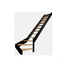 Spectra – Scala con 1/4 di giro a destra e led integrati, nera