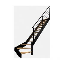 Spectra – Scala con 1/4 di giro a destra e led integrati, nera